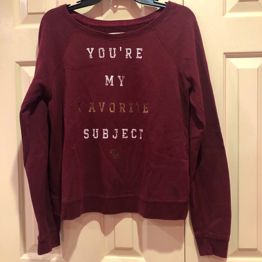 Abercrombie & Fitch New York You're my favorite subject Sweatshirt Size L